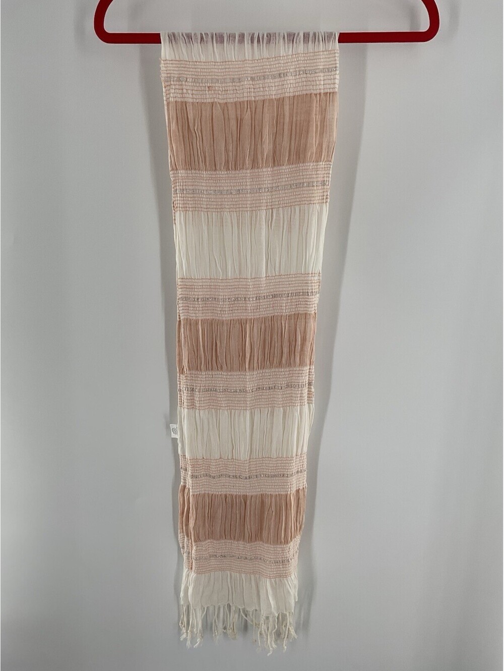 Pier 1 Imports Women’s Decorative Scarf Metallic And Fringe Accents 108
